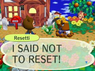 animal crossing new horizons Resetti